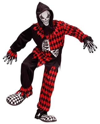 Produktbild von Böser Hofnarr Kostüm Horror Clown, Größe:140