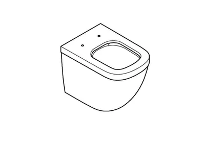 Zdjęcie produktu dla Grohe EURO KERAMIK WC bez kołnierza w kolorze bieli alpejskiej