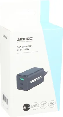Obrázok produktu pre Zákon Yanec Compe Gan nabíjačka USB-A USB-C 100W