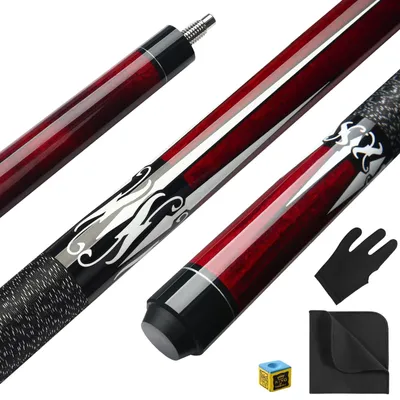 Zdjęcie produktu dla Kij bilardowy Kij do bilarda - Klon kanadyjski - 147 cm - 540 g - Końcówka 13 mm - Czerwony