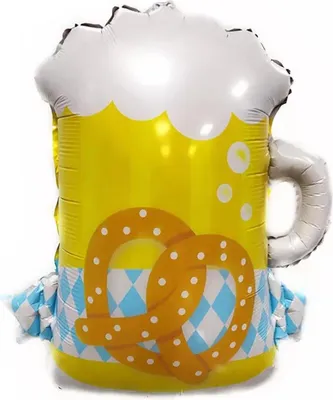 Produktbild von Folienballon Bier, Brezeln Bierkrug, ca. 62 x 70 cm