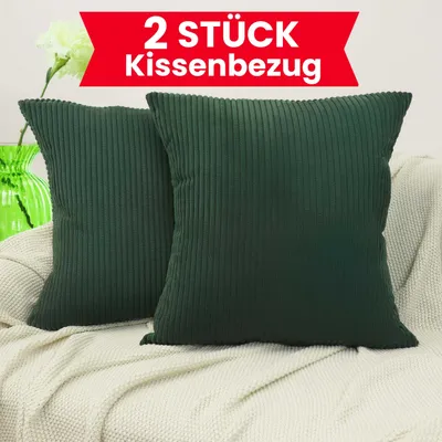 Produktbild von 2 Stück - 40x40 cm Kissenbezüge - 2er Set Kissenbezug - Kissenhüllen - Zierkissenbezüge für Sofakissen Dekokissen Kissen Zierkissen - Schattenwald