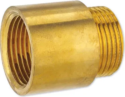 Produktbild von Gewindefitting Messing Hahnverlängerung 1/2" AG x 1/2" IG 25 mm