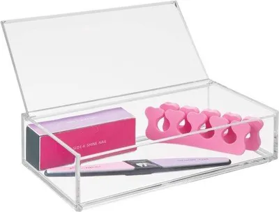 Productafbeelding van Cosmetische doos met spiegeldeksel, klein, geschikt voor make-uppaletten en lippenstiften