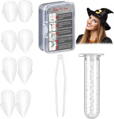 Productafbeelding van 4 paar vampiertanden - Halloween-kostuums - Nepgebit voor volwassenen - Kinderen - Cosplay - Halloween-feest