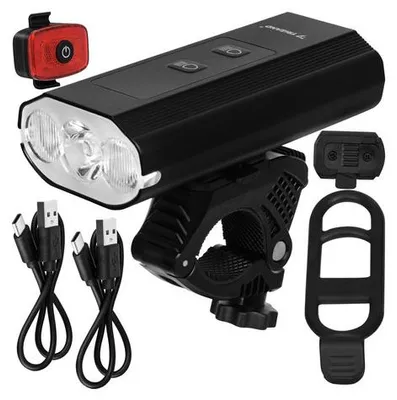 Immagine prodotto di Luce LED da 1300 lm per bicicletta + luce posteriore Trizand