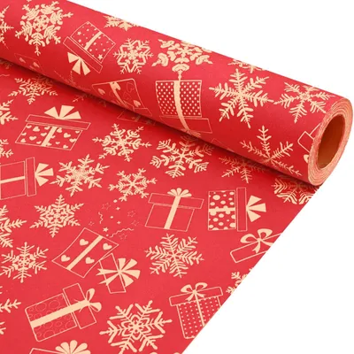 Obrázek produktu pro Červená dárková papírová role na Vánoce a narozeniny, 43 cm x 12 m
