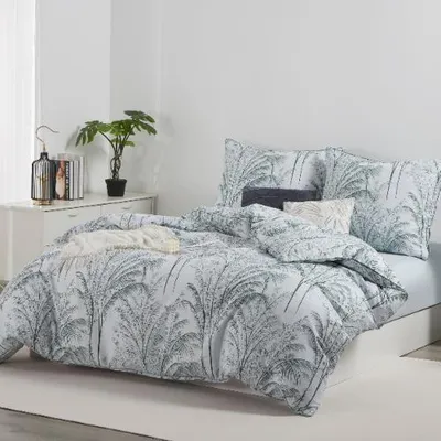 Zdjęcie produktu dla Pościel Satynowa 220x200 Vintage Trawa - Elegancki Design w 100% Bawełna