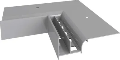 Immagine prodotto di Profilo di grondaia in alluminio Renoplast W20 pavimento di ventilazione, interno grezzo 90°, grigio