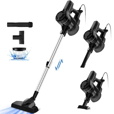 Produktbild von Hiazurm Staubsauger, Stielstaubsauger mit Kabel, 5m Netzkabel, Handstaubsauger für Harte Böden und Teppich
