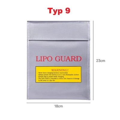 Produktbild von LiPo Safe Bag Feuerfeste Akku Tasche Explosionsgeschützt Lade- und Aufbewahrungstasche, Typ 9