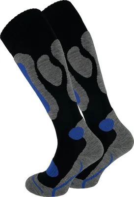 Produktbild von Cotton Prime® 2 Paar Skisocken mit Spezialpolsterung Skistrümpfe 43-46 schwarz/blau