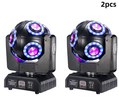 Image de Éclairage de fête – Projecteurs de DJ – Projecteurs LED motorisés pour football – RGBW avec rotation à 360°
