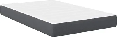 Image de vidaXL Matelas de lit avec matelas Gris 120 x 190 cm Tissu