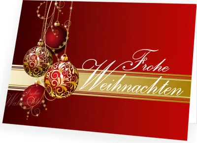 Produktbild von Weihnachtskarte Elegante Kugeln mit passendem Umschlag 10x Karte 10x Umschlag