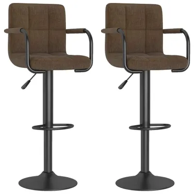 Produktbild von vidaXL Barhocker 2 Stk. Braun Stoff