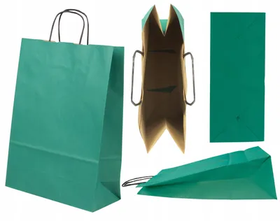 Obrázek produktu pro Allbag Dárkové papírové tašky tmavě zelené 24x10x32 cm