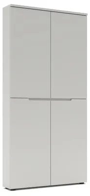 Produktbild von Flur Schrank mit 97 cm Breite in Grau, 4 Türen mit Softclose - BREDA-36
