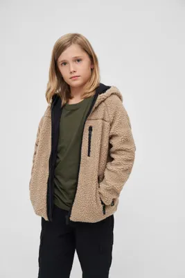 Image de Brandit Enfants Veste d'hiver Kids Teddyfleecejacket Hood