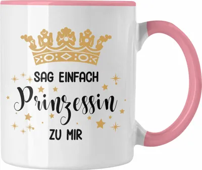 Produktbild von Trendation - Tasse Prinzessin Geschenk Mädchen Jugendliche Tochter Lustiger Spruch Geschenkiee Geburtstag Lustig (Rosa)