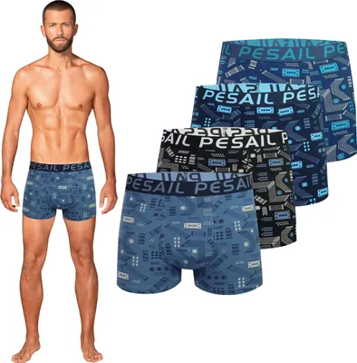 Produktbild von Pesail Herren Boxershorts 4er Pack Baumwolle MPC-86111, L