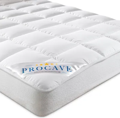 Produktbild von PROCAVE Microfaser Matratzen-Bett-Schoner weiß mit Spannumrandung 90x200 cm als Unterbett - Soft-Matratzen-Topper