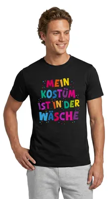 Produktbild von Spreadshirt Mein Kostüm Ist In Der Wäsche Fasching Karneval Männer T-Shirt, XXL, Schwarz