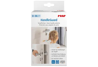 Image de reer HandleGuard Protection de poignée de porte, gris (pack de 2)