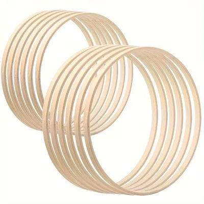 Produktbild von Bambuskränze, Traumfängerringe, 20 cm, ideal für DIY Traumfänger, Ehegelöbnis-Replicas und Wanddekorationen.