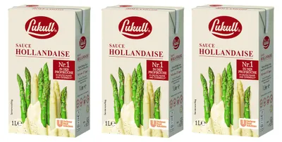 Zdjęcie produktu dla Lukull Sos holenderski o delikatnej kremowej konsystencji 1000ml 3-pak