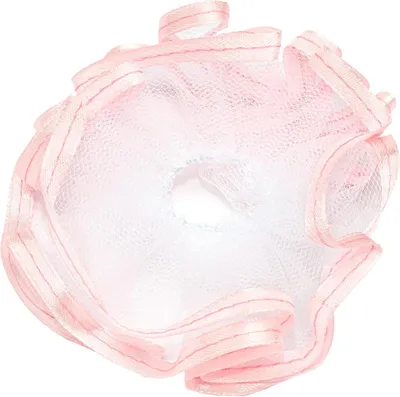 Productafbeelding van Kaarsenmanchet - Kaarshoezen Bescherming - Kaarsen Versieren - Druppelbescherming Tule - 12x9 cm - roze