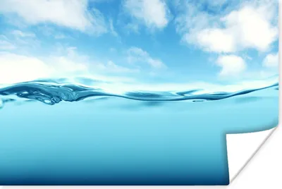 Produktbild von MuchoWow® Poster Meer - Wolken - Blau 120x80 cm - Bilder