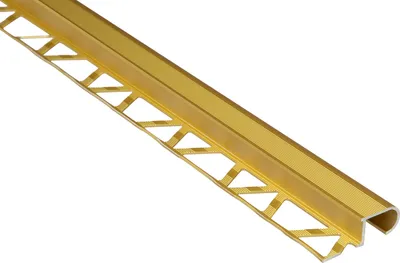 Produktbild von Effector Fliesenschiene aus eloxiertem Aluminium - Fliesenkanten Schutz - (S-Form Profil Gold) Aluschiene Zierleisten Fliesenprofil Zierschienen