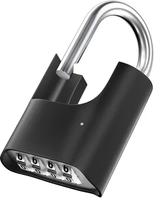 Immagine prodotto di Lucchetto di sicurezza a 4 cifre, resistente alle intemperie, nero, per cancelli e garage