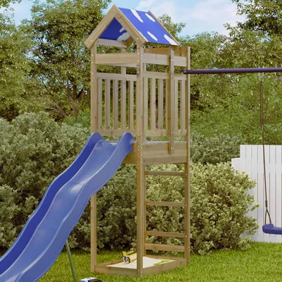 Obrázek produktu pro vidaXL Hrací věž hnědá 52,5 x 85 x 239 cm Masivní impregnované dřevo