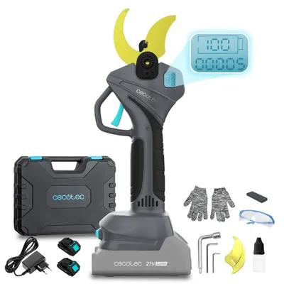 Obrázek produktu pro Elektrické zahradní nůžky Cecotec TitanCut 5000. 2 baterie, 21V, bezkartáčový motor, pro větve do průměru 40 mm