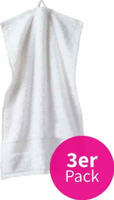 Produktbild von grace grand spa Gäste-Handtuch Bamboo im 3er-Pack Weiß One Size