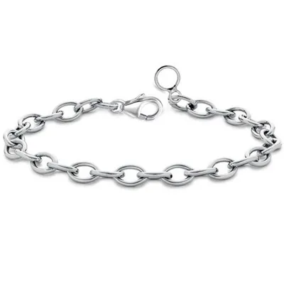Bettelarmband 925 Echtsilber für Charms I Gliederarmband 19 cm