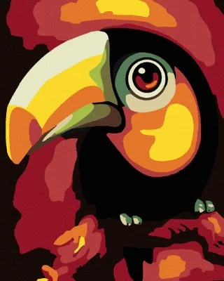 Produktbild von Zuty - Malen nach Zahlen - STRAHLENDER VOGEL, 40x50 cm, mit Keilrahmen (bereits gespannt)