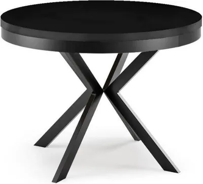 Immagine prodotto di FURNLUX Tavolo da pranzo Edder Black 100cm / Colore principale: Nero / Dimensioni: 100 x 76 x 176 cm