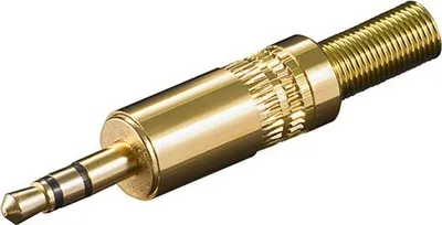 Zdjęcie produktu dla Wtyk jack Wentronic – 3,5 mm – stereo – pozłacany, z zabezpieczeniem przed zgięciem