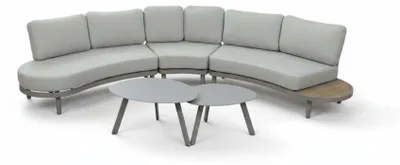 Produktbild von 5-teiliges Lounge-Set Bari | Beige & Camel | inkl. 2 Secli Beistelltische