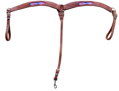 Produktbild von Weaver Western Vorderzeug Southwestern Collection mit buntem Einsatz, braun B WAHL