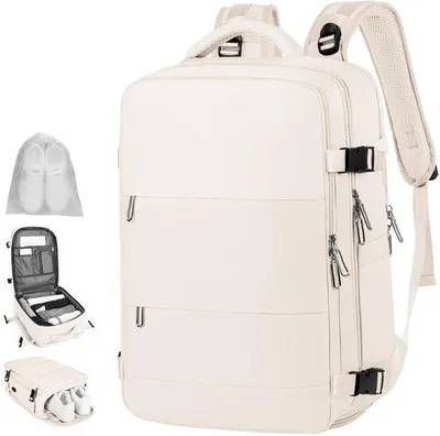 Productafbeelding van Reisrugzak 35 L - Waterdicht - Met USB-oplaadpoort - Ideaal voor vliegtuigreizen