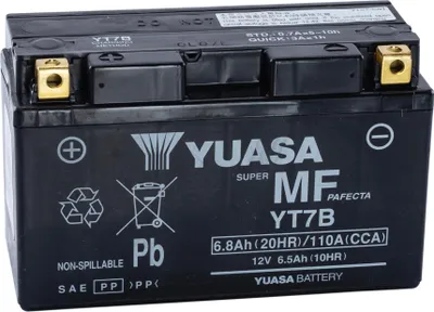 Obrázok produktu pre Akumulator YUASA W/C bezobsługowy aktywowany fabrycznie - YT7B
