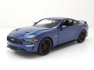 Produktbild von Motormax 79352B Ford Mustang GT 2018 blau metallic 1:24