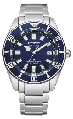 Produktbild von Citizen Taucheruhr für Herren Automatik Titan/Blau NB6021-68L