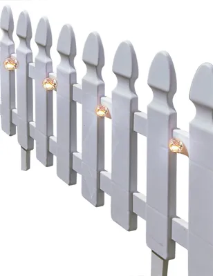 Produktbild von Zierzaun Nessa Solar Palisade 4-teilig Weiß
