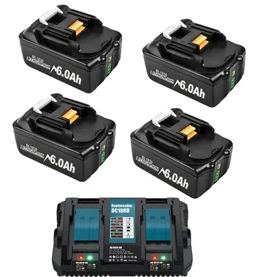 Produktbild von Batterie, 6000mAh Kapazität, kompatibel mit mehreren Modellen, 18V, 3 Satz
