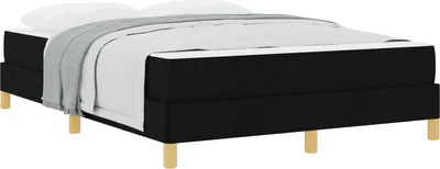 Immagine prodotto di Letto a molle con materasso Nero 160 x 200 cm Tessuto